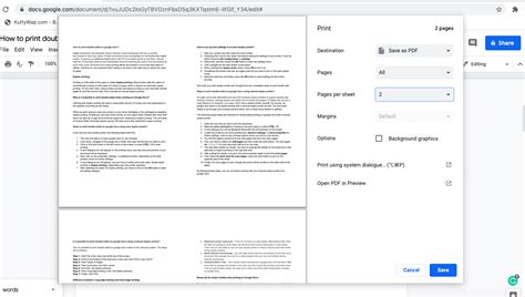 how to print on both sides of the paper google docs