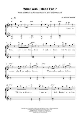 what was i made for sheet music pdf free exploring the depths of creativity